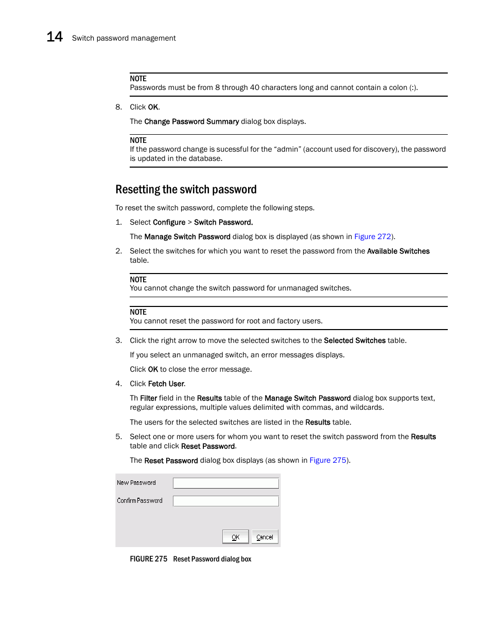 Resetting the switch password | Brocade Network Advisor SAN + IP User Manual v12.3.0 User Manual | Page 736 / 2702