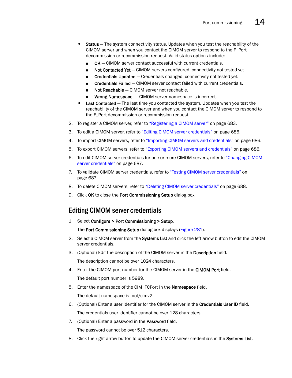 Editing cimom server credentials | Brocade Network Advisor SAN + IP User Manual v12.3.0 User Manual | Page 757 / 2702