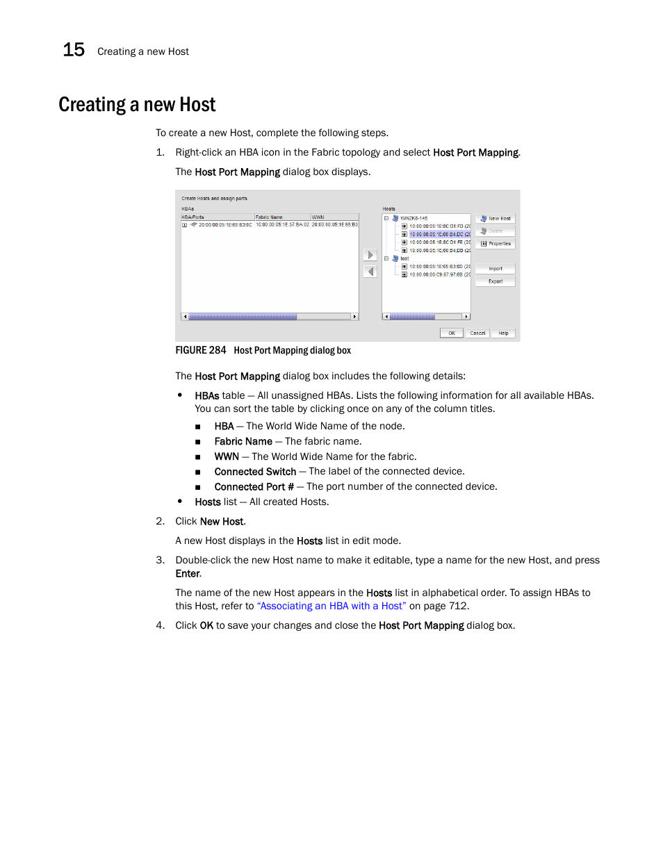 Creating a new host | Brocade Network Advisor SAN + IP User Manual v12.3.0 User Manual | Page 782 / 2702