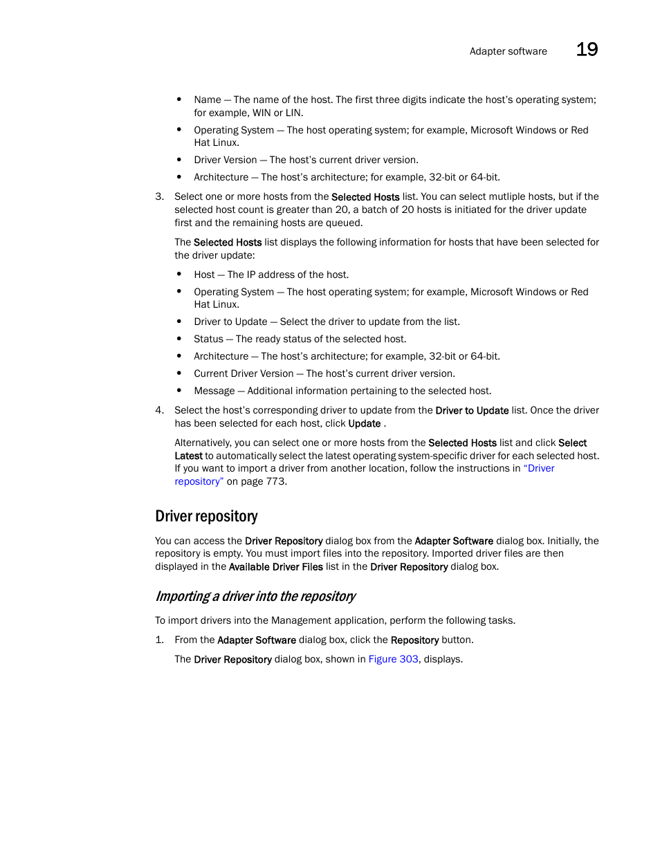 Driver repository, Importing a driver into the repository | Brocade Network Advisor SAN + IP User Manual v12.3.0 User Manual | Page 845 / 2702