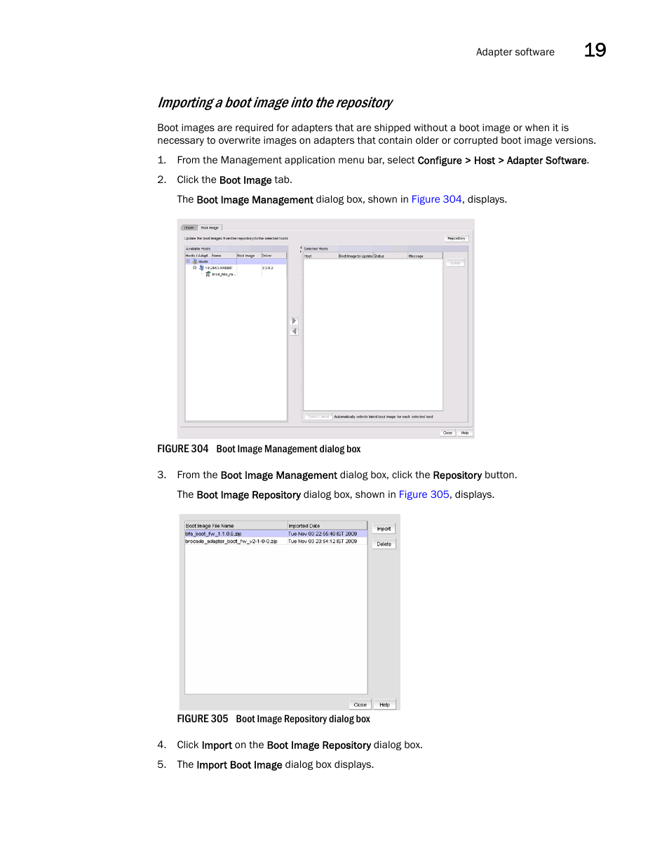 Importing a boot image into the repository | Brocade Network Advisor SAN + IP User Manual v12.3.0 User Manual | Page 847 / 2702