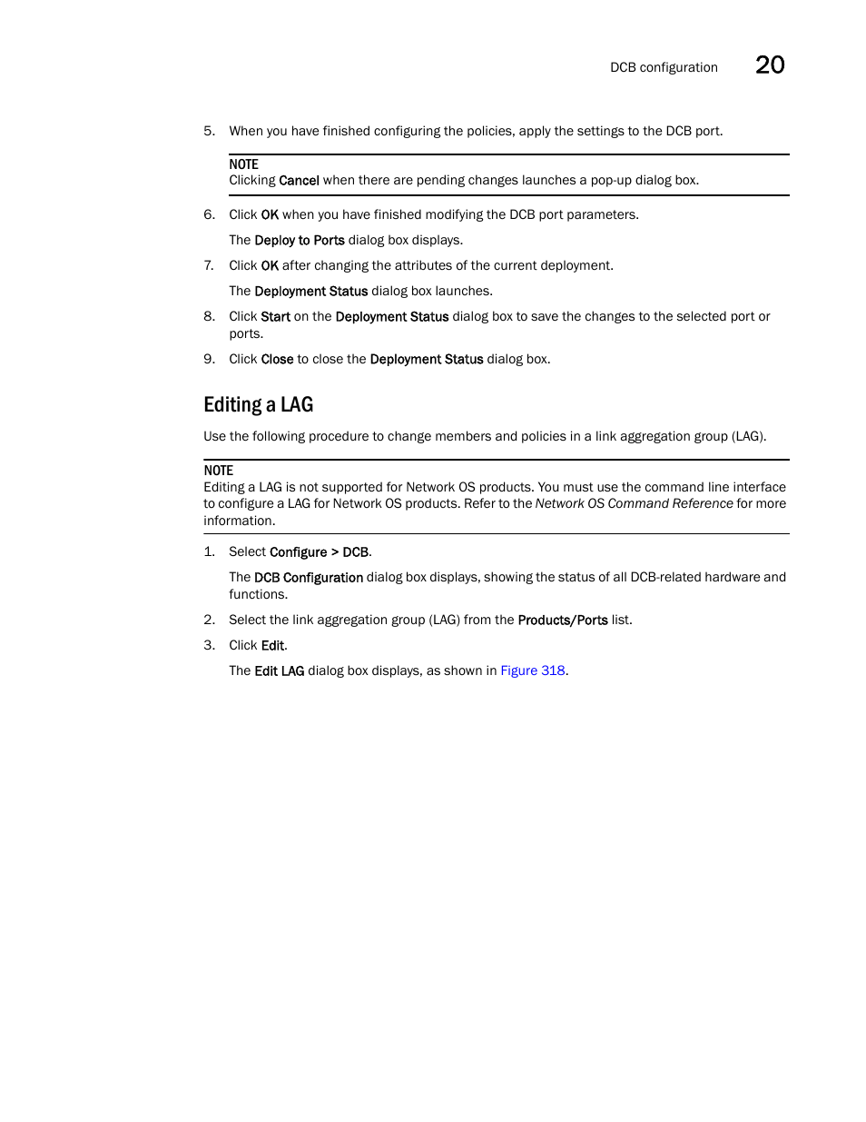 Editing a lag | Brocade Network Advisor SAN + IP User Manual v12.3.0 User Manual | Page 885 / 2702