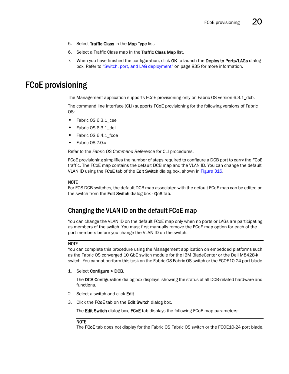 Fcoe provisioning, Changing the vlan id on the default fcoe map | Brocade Network Advisor SAN + IP User Manual v12.3.0 User Manual | Page 895 / 2702