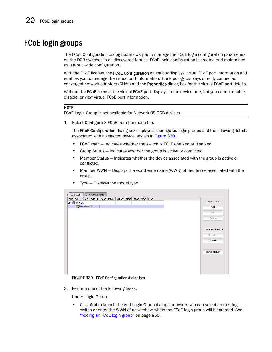 Fcoe login groups | Brocade Network Advisor SAN + IP User Manual v12.3.0 User Manual | Page 926 / 2702