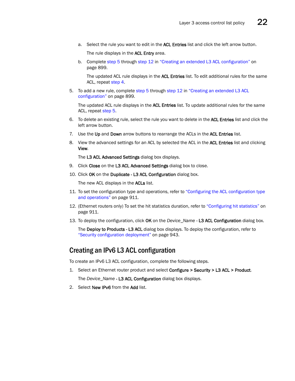 Creating an ipv6 l3 acl configuration | Brocade Network Advisor SAN + IP User Manual v12.3.0 User Manual | Page 975 / 2702