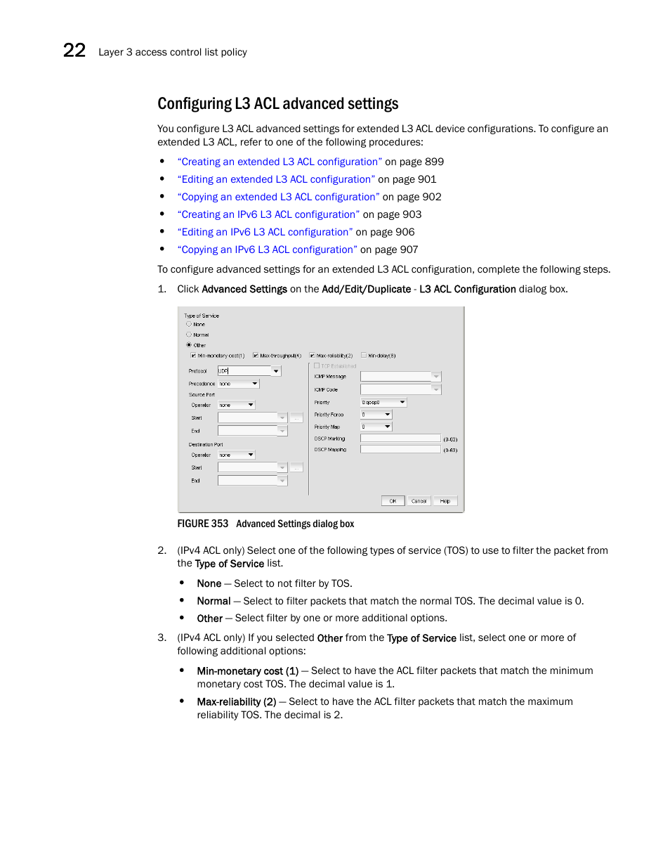 Configuring l3 acl advanced settings | Brocade Network Advisor SAN + IP User Manual v12.3.0 User Manual | Page 984 / 2702