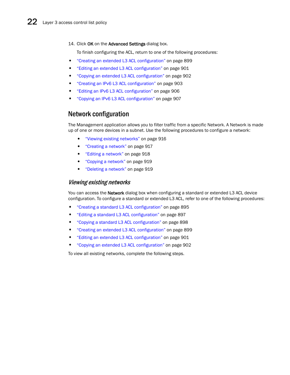 Network configuration, Viewing existing networks | Brocade Network Advisor SAN + IP User Manual v12.3.0 User Manual | Page 988 / 2702
