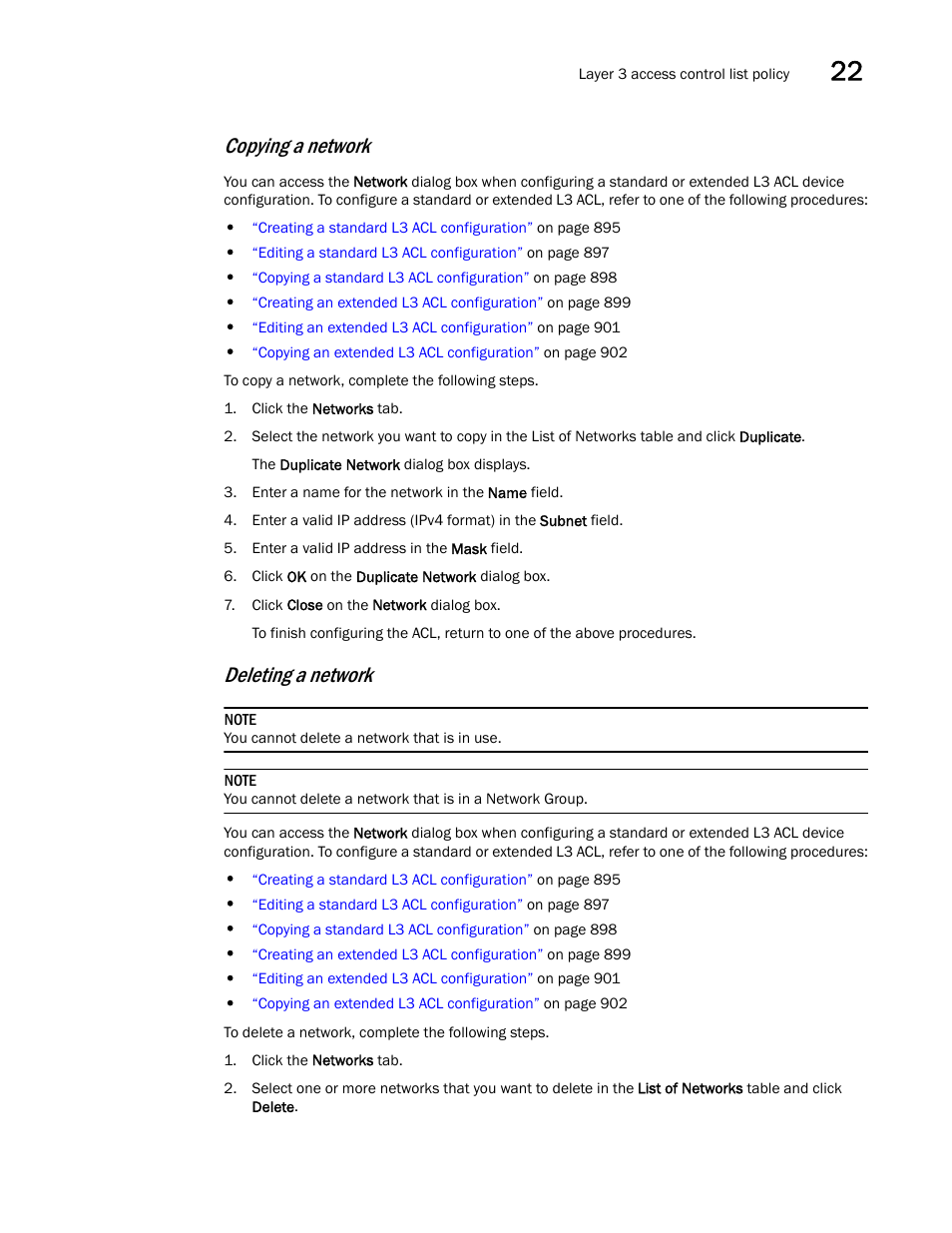 Copying a network, Deleting a network | Brocade Network Advisor SAN + IP User Manual v12.3.0 User Manual | Page 991 / 2702