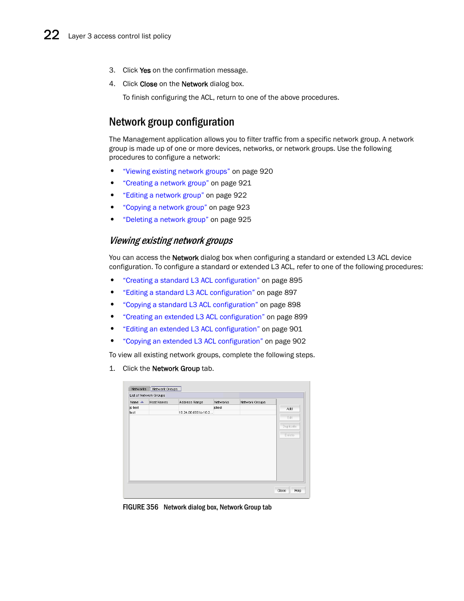 Network group configuration, Viewing existing network groups | Brocade Network Advisor SAN + IP User Manual v12.3.0 User Manual | Page 992 / 2702