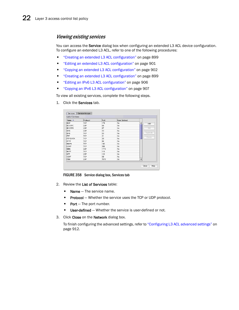 Viewing existing services | Brocade Network Advisor SAN + IP User Manual v12.3.0 User Manual | Page 998 / 2702