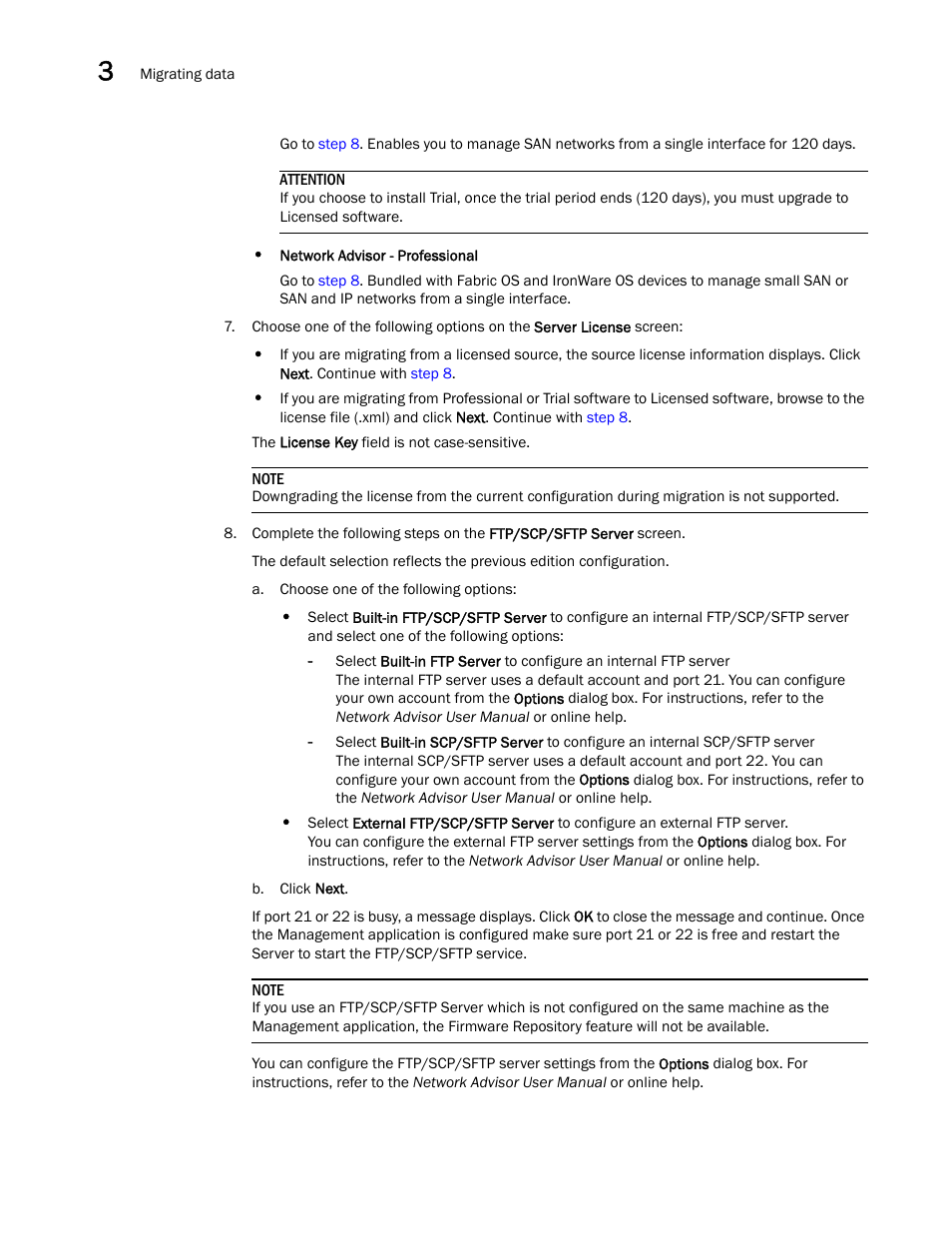 Step 7 | Brocade Network Advisor SAN Installation and Migration Guide (Supporting Network Advisor 12.3.0) User Manual | Page 66 / 93