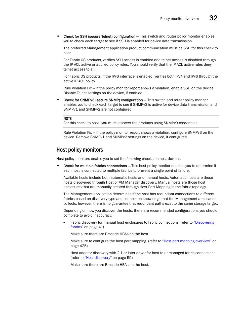 Host policy monitors | Brocade Network Advisor SAN User Manual v12.1.0 User Manual | Page 1112 / 1690