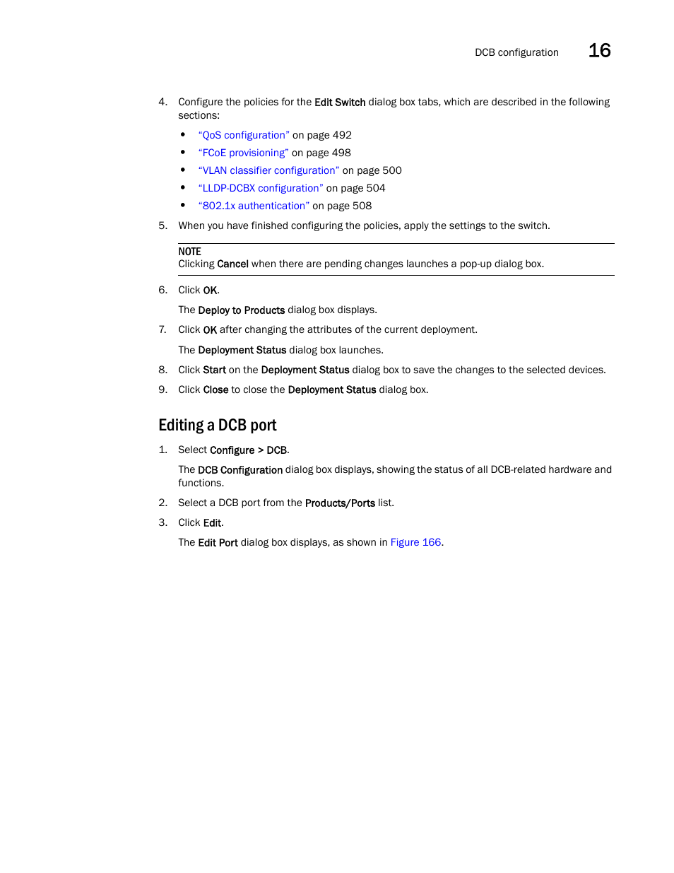 Editing a dcb port | Brocade Network Advisor SAN User Manual v12.1.0 User Manual | Page 535 / 1690