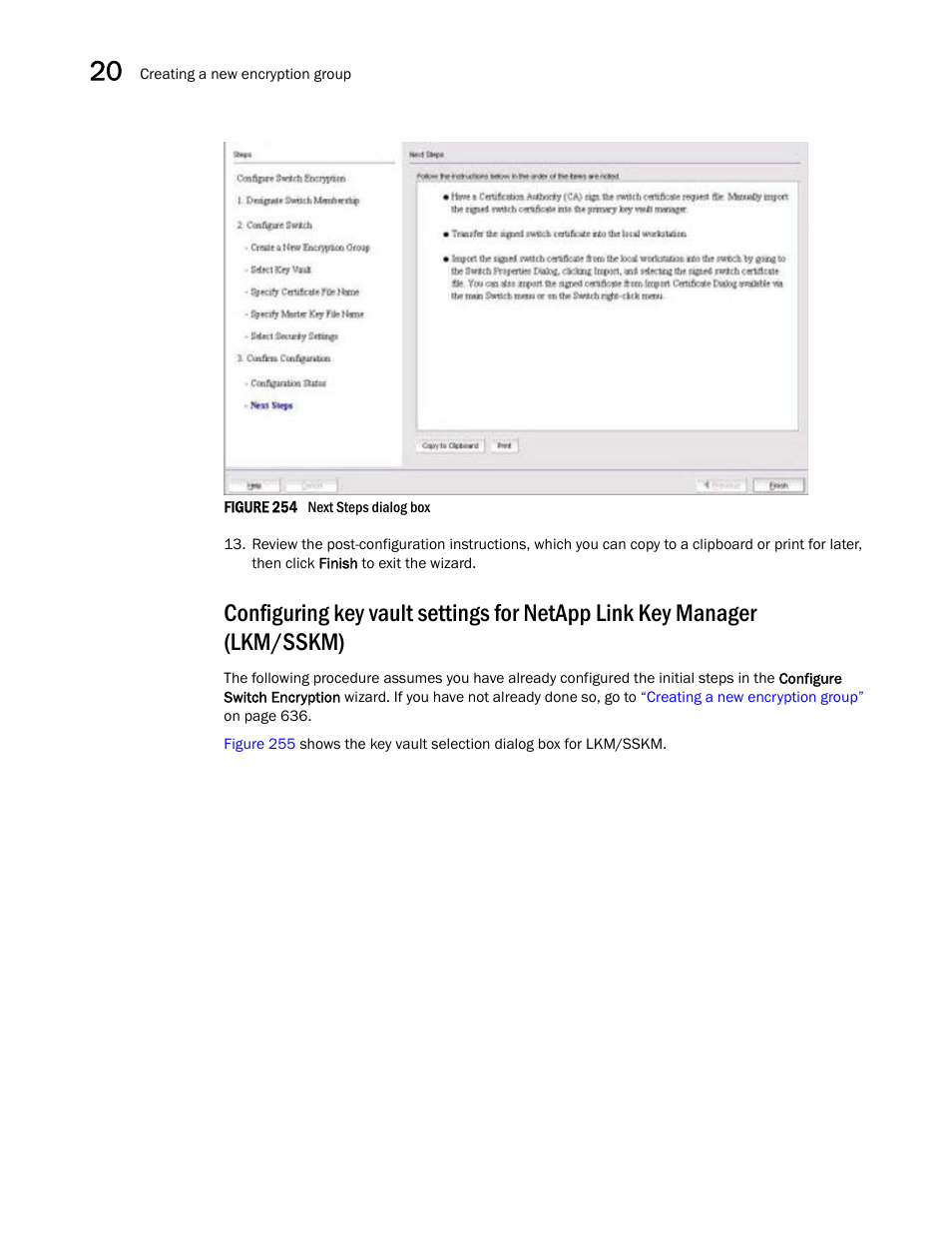Configuring key vault settings for, Netapp link key manager (lkm/sskm) | Brocade Network Advisor SAN User Manual v12.1.0 User Manual | Page 694 / 1690