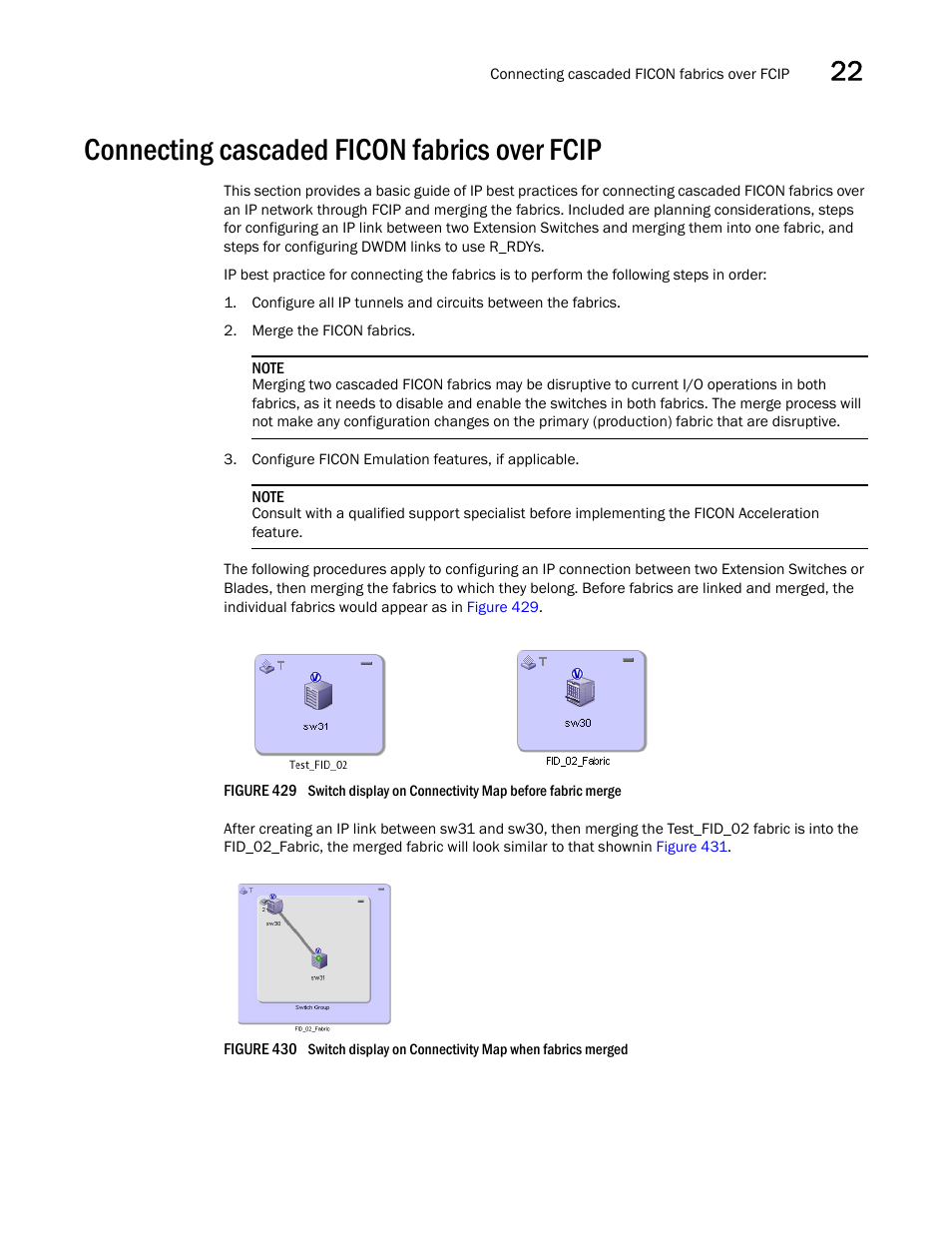 Connecting cascaded ficon fabrics over fcip | Brocade Network Advisor SAN User Manual v12.3.0 User Manual | Page 1003 / 1940