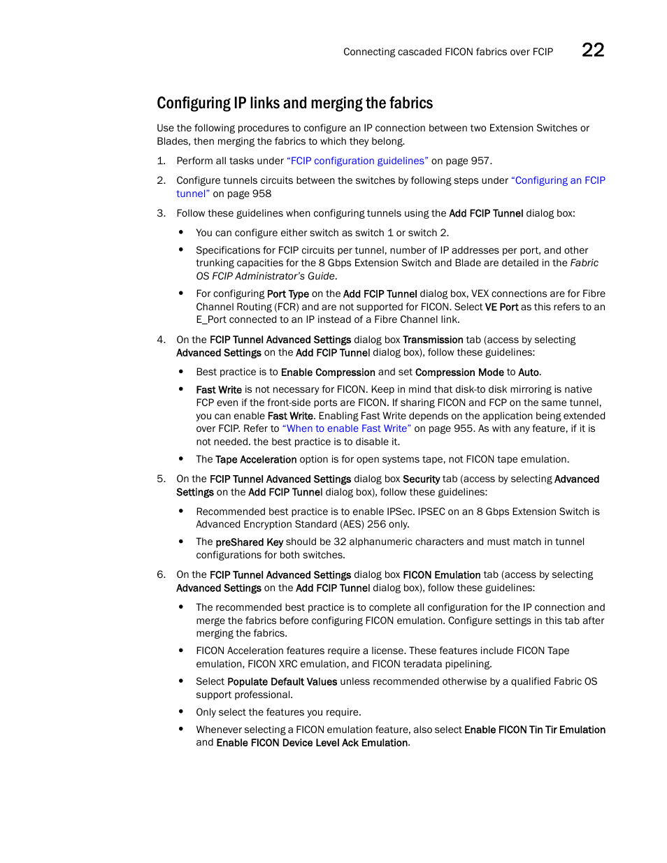 Configuring ip links and merging the fabrics | Brocade Network Advisor SAN User Manual v12.3.0 User Manual | Page 1005 / 1940