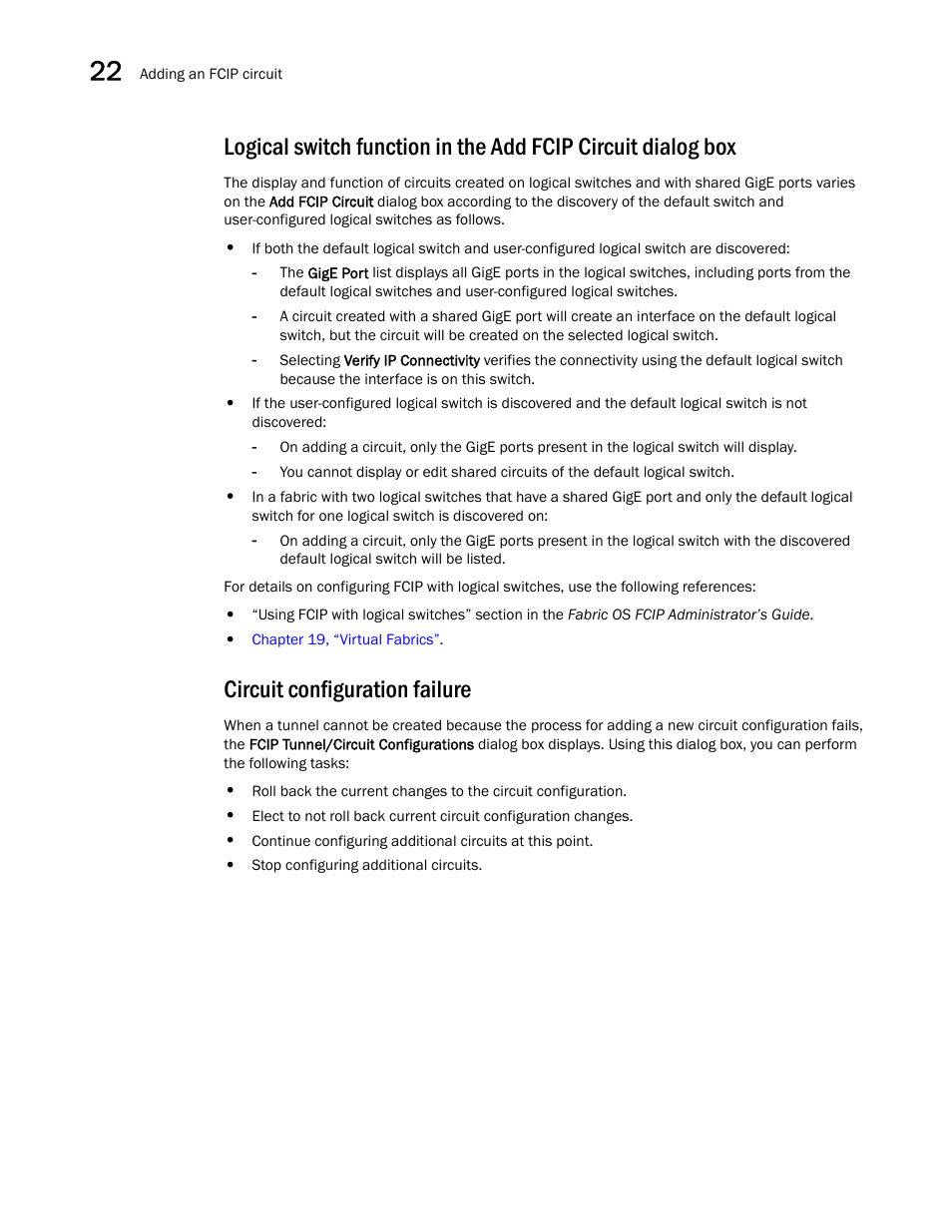 Circuit configuration failure | Brocade Network Advisor SAN User Manual v12.3.0 User Manual | Page 1018 / 1940