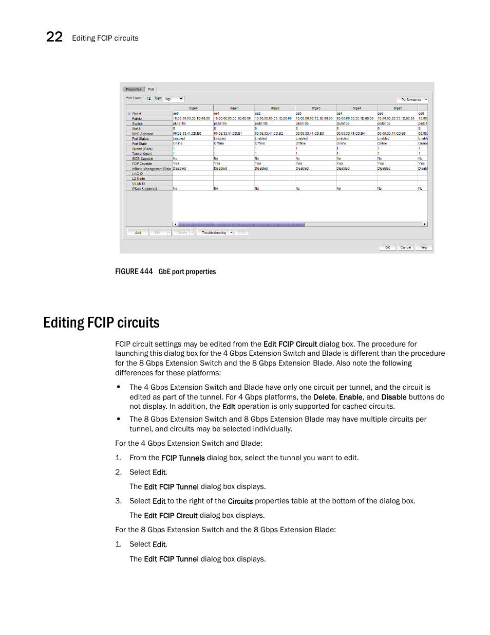 Editing fcip circuits, Figure 444 | Brocade Network Advisor SAN User Manual v12.3.0 User Manual | Page 1028 / 1940