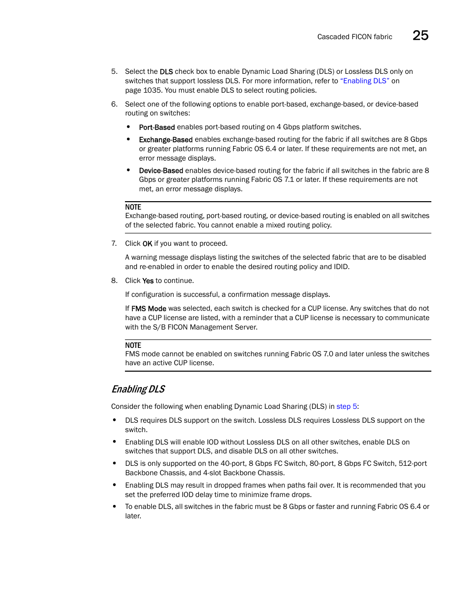 Enabling dls | Brocade Network Advisor SAN User Manual v12.3.0 User Manual | Page 1087 / 1940