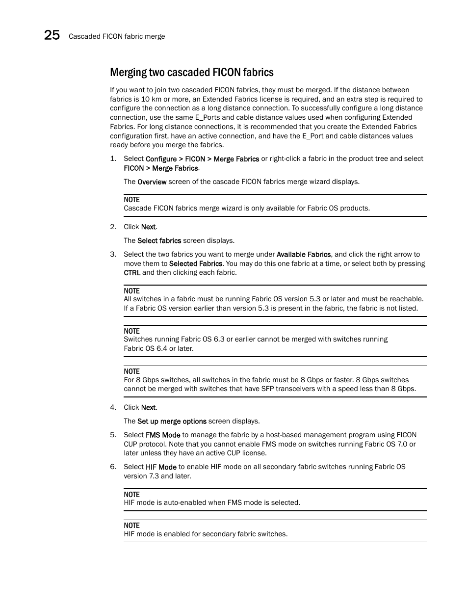 Merging two cascaded ficon fabrics | Brocade Network Advisor SAN User Manual v12.3.0 User Manual | Page 1090 / 1940