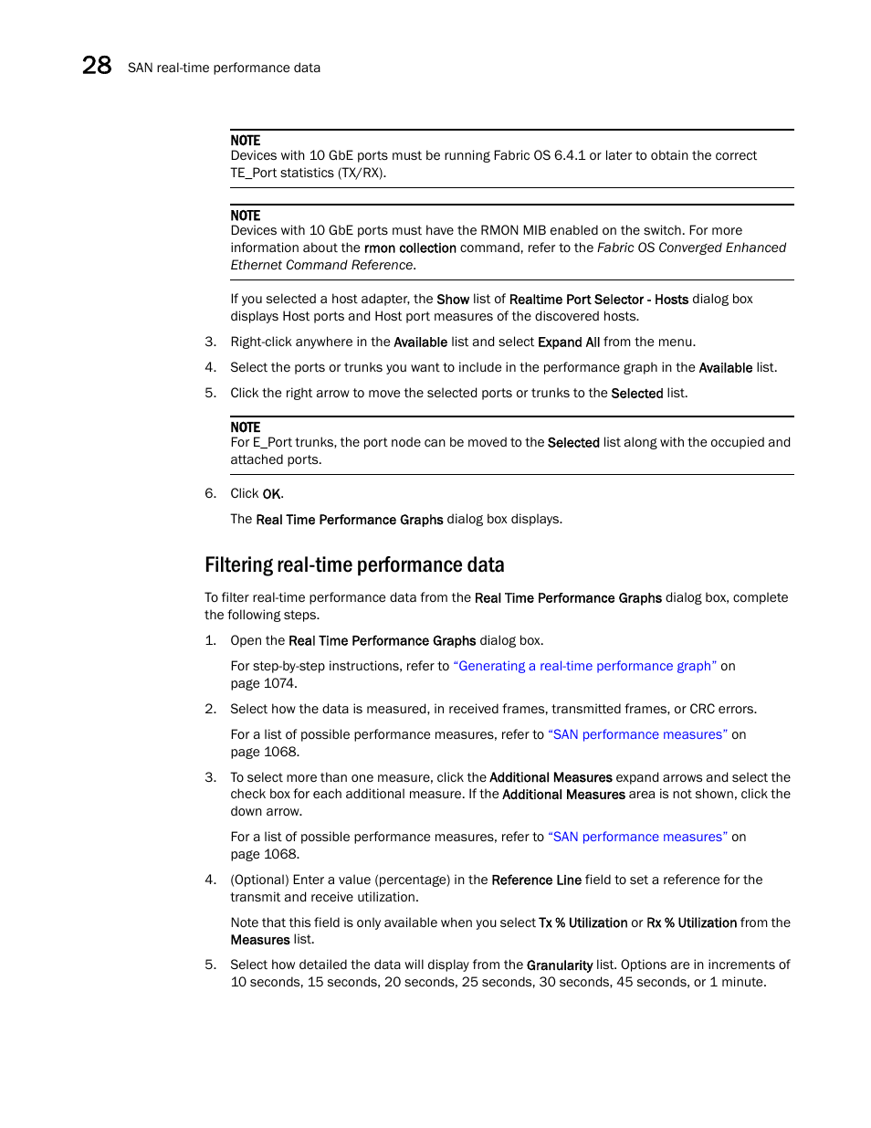 Filtering real-time performance data, Filtering real-time performance data 6, Step 3 | Brocade Network Advisor SAN User Manual v12.3.0 User Manual | Page 1128 / 1940