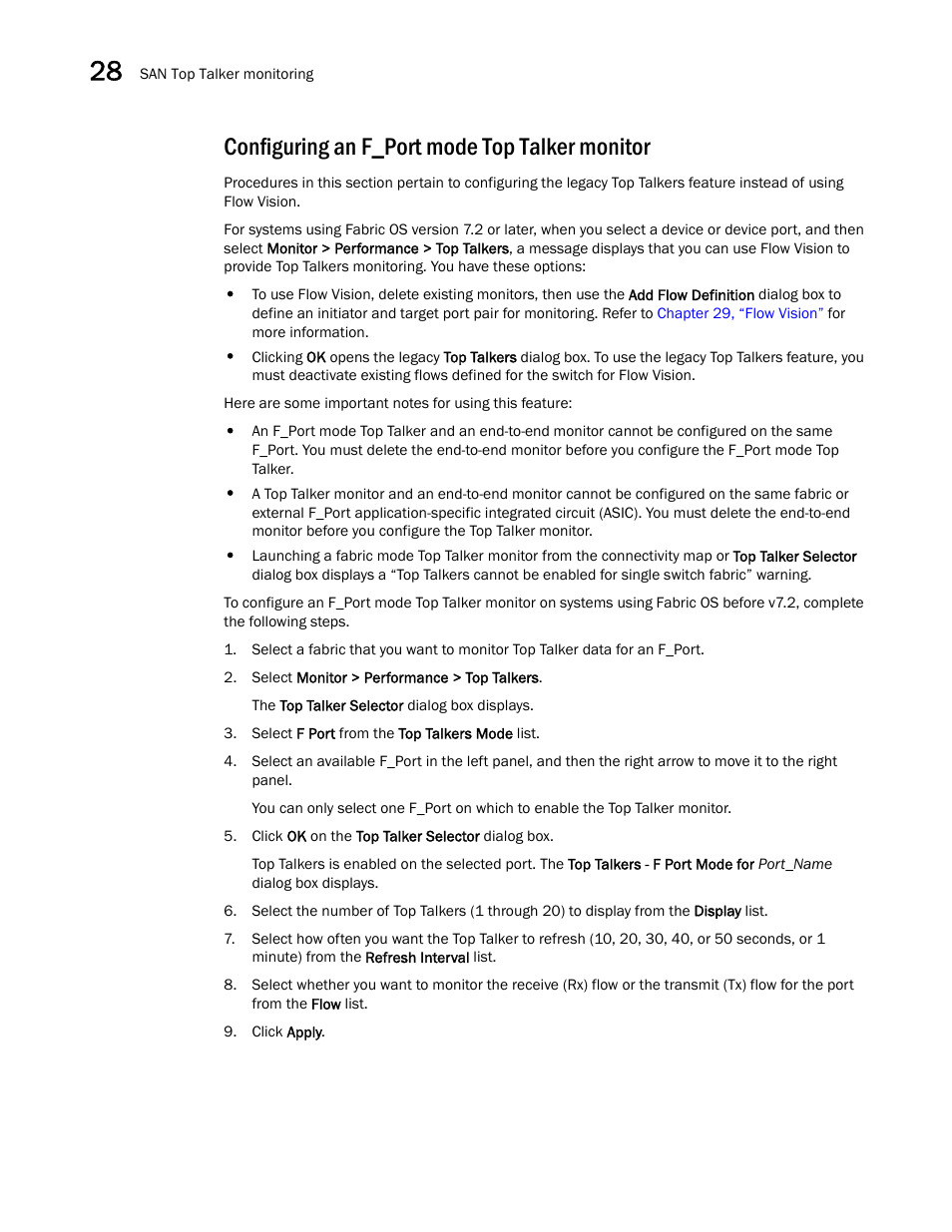 Configuring an f_port mode top talker monitor | Brocade Network Advisor SAN User Manual v12.3.0 User Manual | Page 1150 / 1940