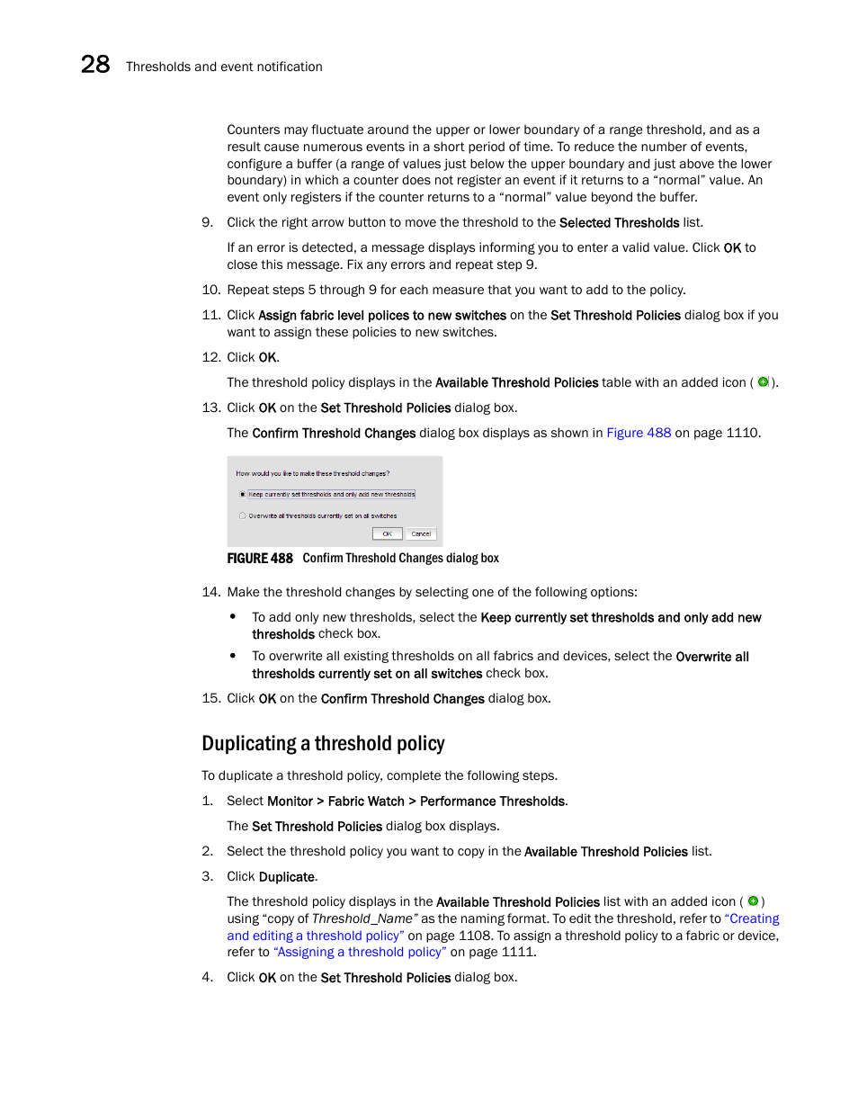 Duplicating a threshold policy | Brocade Network Advisor SAN User Manual v12.3.0 User Manual | Page 1162 / 1940