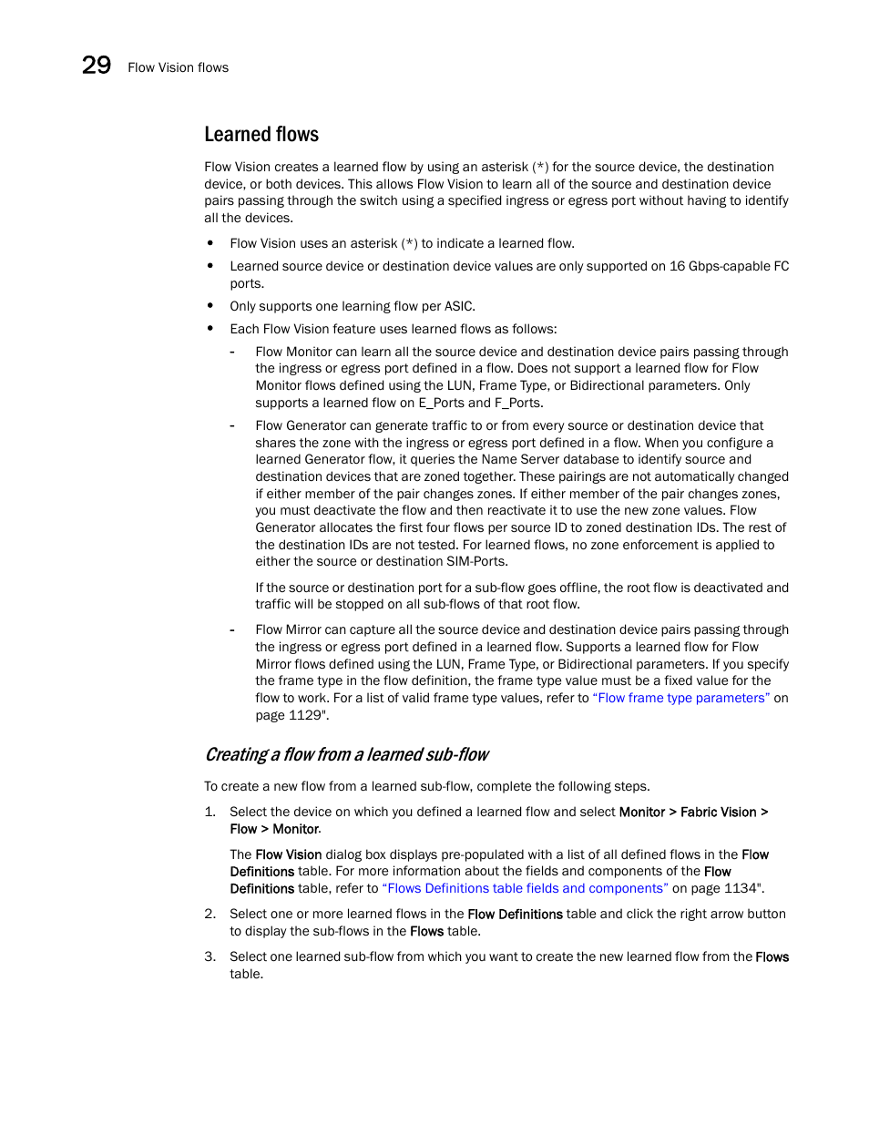 Learned flows, Creating a flow from a learned sub-flow | Brocade Network Advisor SAN User Manual v12.3.0 User Manual | Page 1184 / 1940