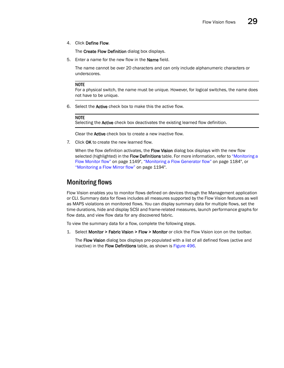 Monitoring flows | Brocade Network Advisor SAN User Manual v12.3.0 User Manual | Page 1185 / 1940