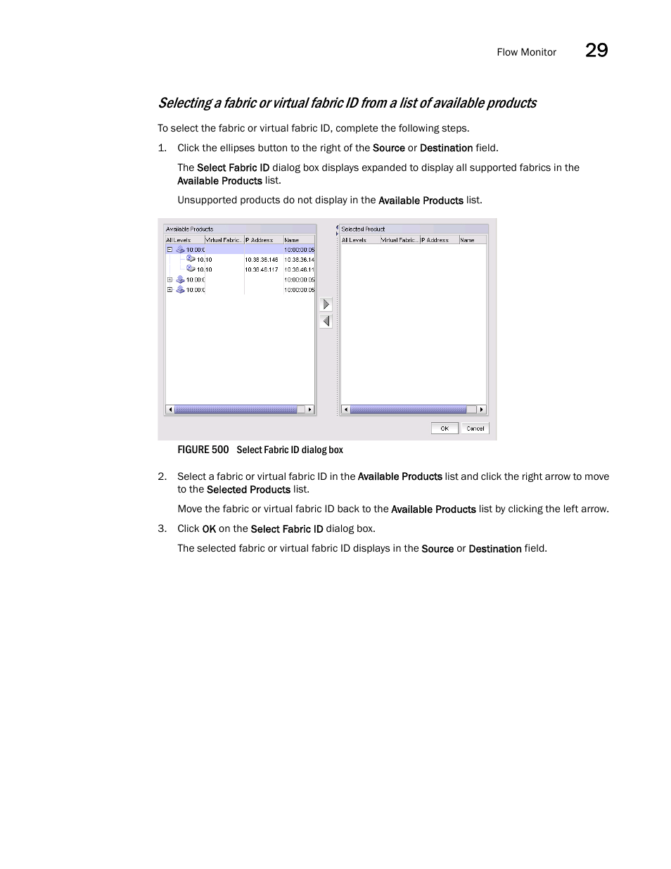 Selecting a fabric, Selecting a | Brocade Network Advisor SAN User Manual v12.3.0 User Manual | Page 1199 / 1940