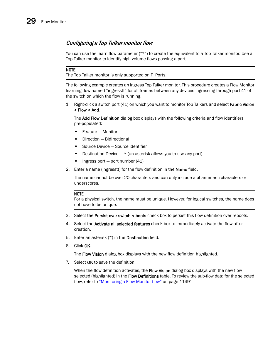 Configuring a top talker monitor flow | Brocade Network Advisor SAN User Manual v12.3.0 User Manual | Page 1210 / 1940