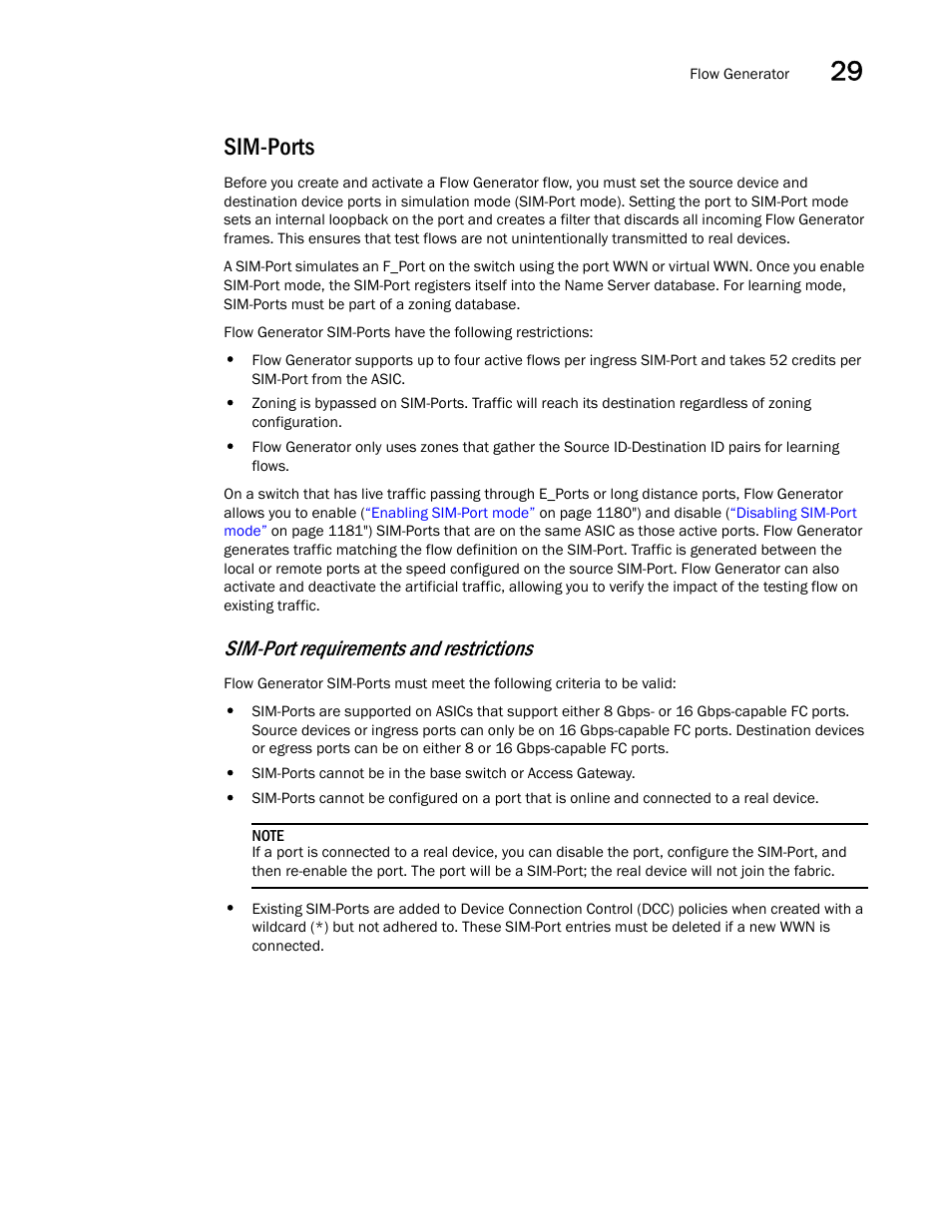 Sim-ports, Sim-port requirements and restrictions | Brocade Network Advisor SAN User Manual v12.3.0 User Manual | Page 1231 / 1940