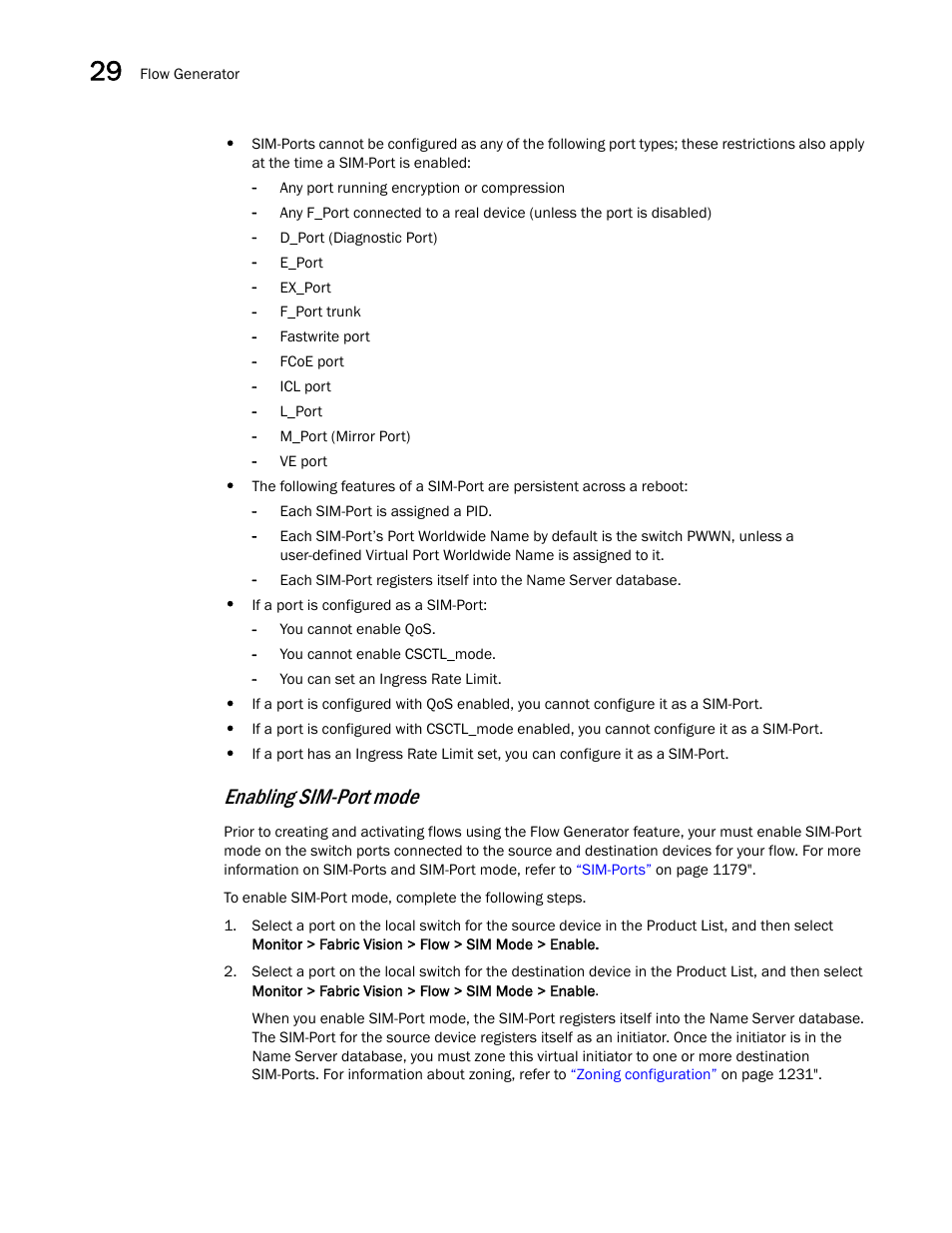 Enabling sim-port mode | Brocade Network Advisor SAN User Manual v12.3.0 User Manual | Page 1232 / 1940