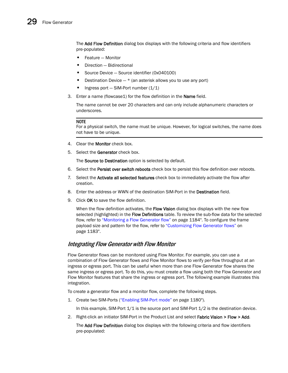 Integrating flow generator with flow monitor | Brocade Network Advisor SAN User Manual v12.3.0 User Manual | Page 1240 / 1940