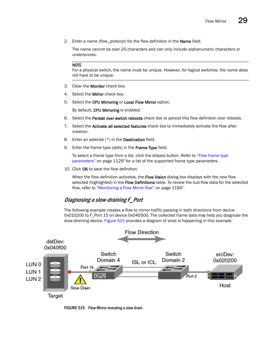 Diagnosing a slow-draining f_port | Brocade Network Advisor SAN User Manual v12.3.0 User Manual | Page 1251 / 1940