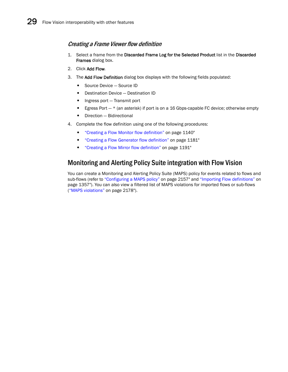 Creating a frame viewer flow definition | Brocade Network Advisor SAN User Manual v12.3.0 User Manual | Page 1266 / 1940