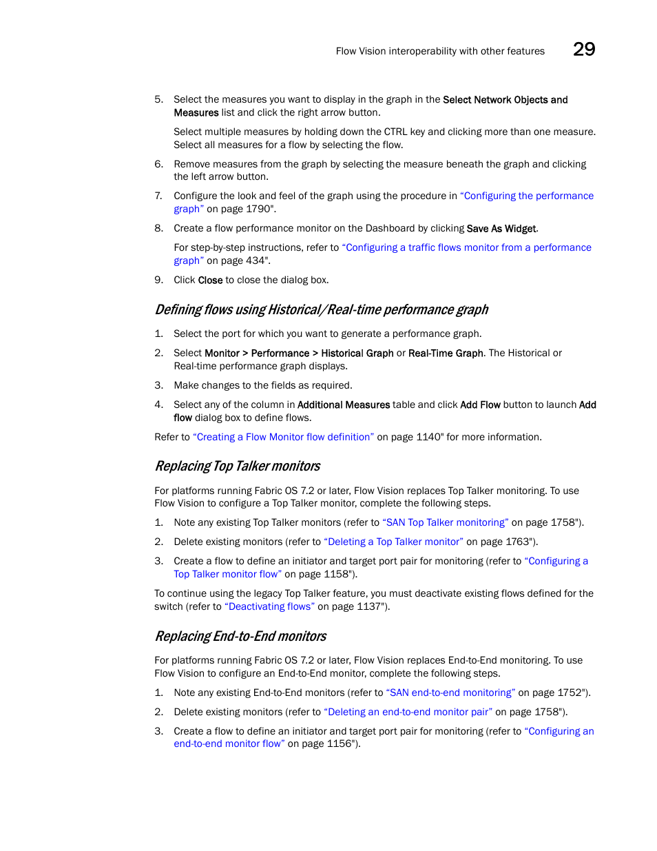 Replacing top talker monitors, Replacing end-to-end monitors | Brocade Network Advisor SAN User Manual v12.3.0 User Manual | Page 1273 / 1940