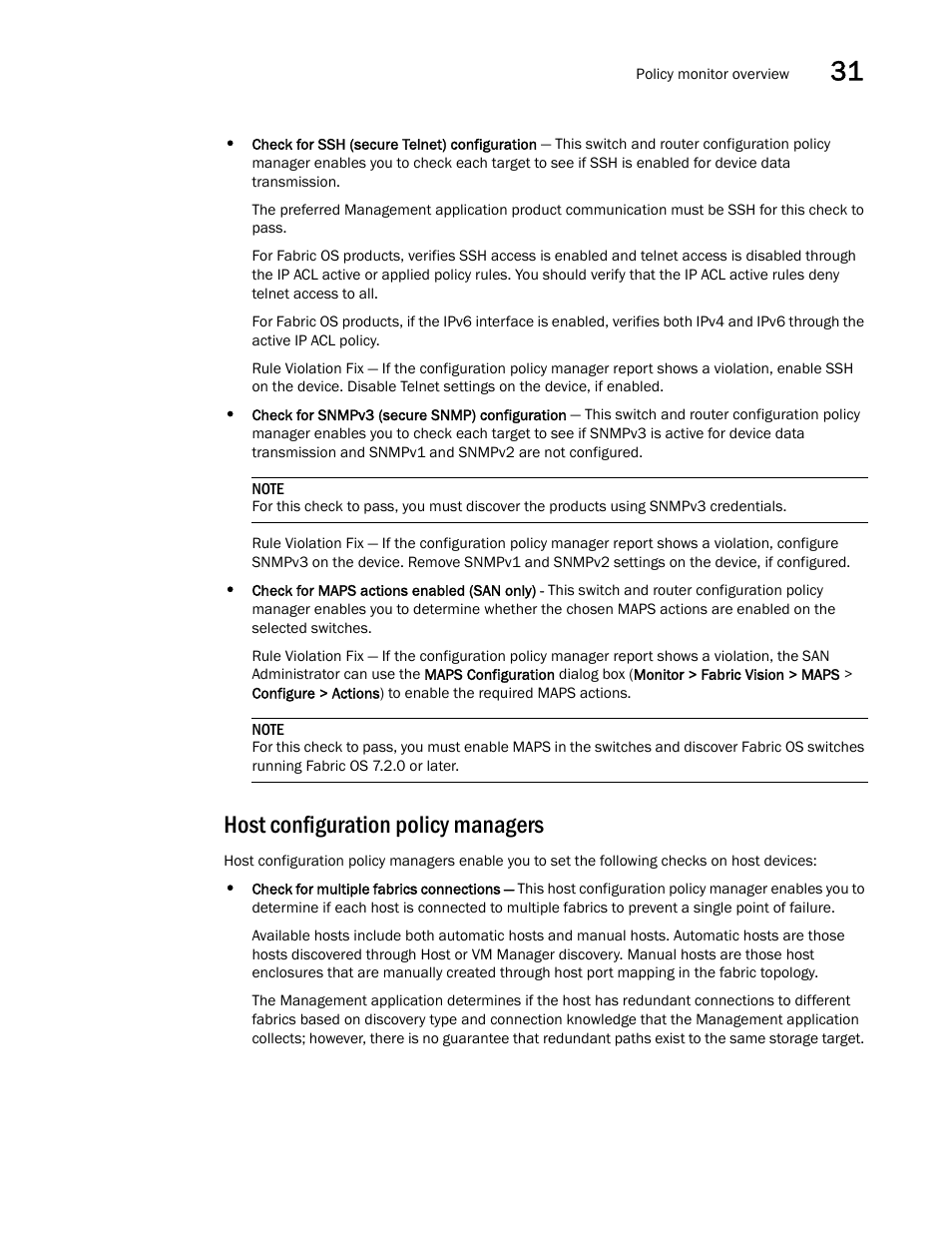 Host configuration policy managers | Brocade Network Advisor SAN User Manual v12.3.0 User Manual | Page 1287 / 1940