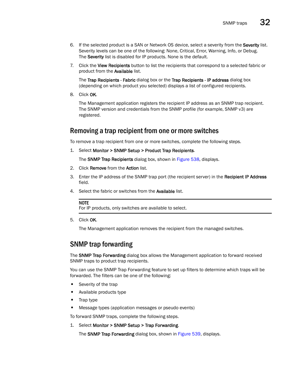 Snmp trap forwarding | Brocade Network Advisor SAN User Manual v12.3.0 User Manual | Page 1315 / 1940