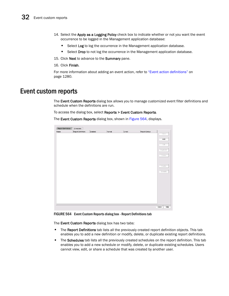 Event custom reports, Event custom reports 6 | Brocade Network Advisor SAN User Manual v12.3.0 User Manual | Page 1358 / 1940