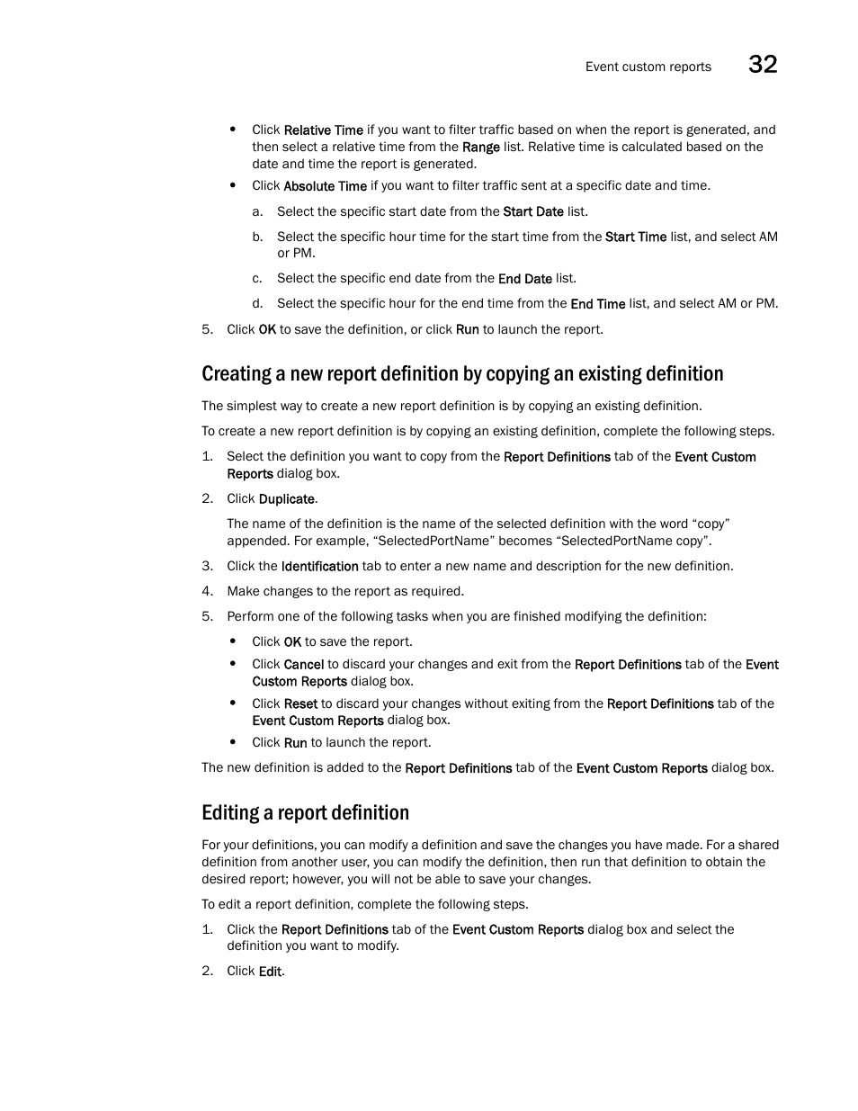 Editing a report definition | Brocade Network Advisor SAN User Manual v12.3.0 User Manual | Page 1365 / 1940