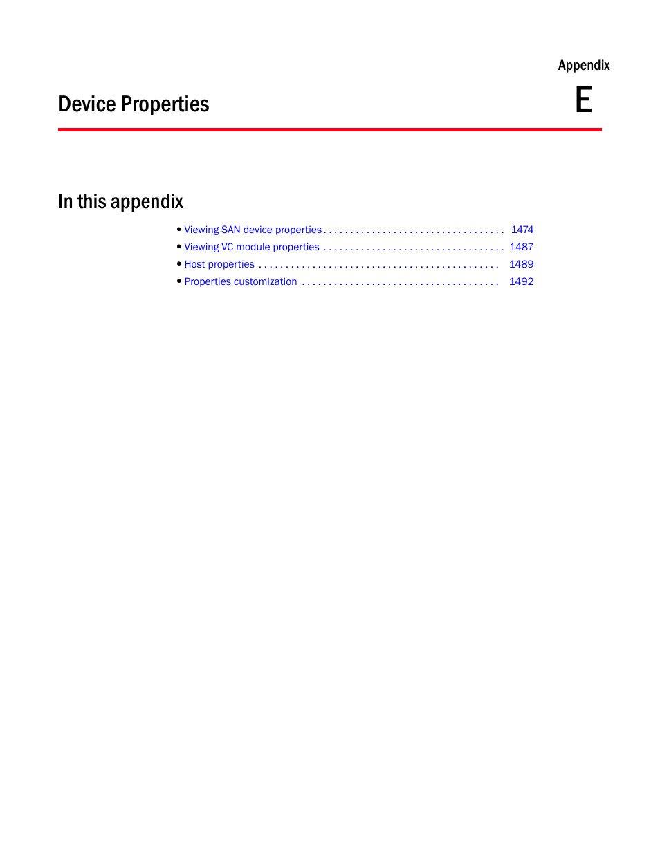 Device properties, Appendix e, Appendix e, “device properties | Brocade Network Advisor SAN User Manual v12.3.0 User Manual | Page 1525 / 1940