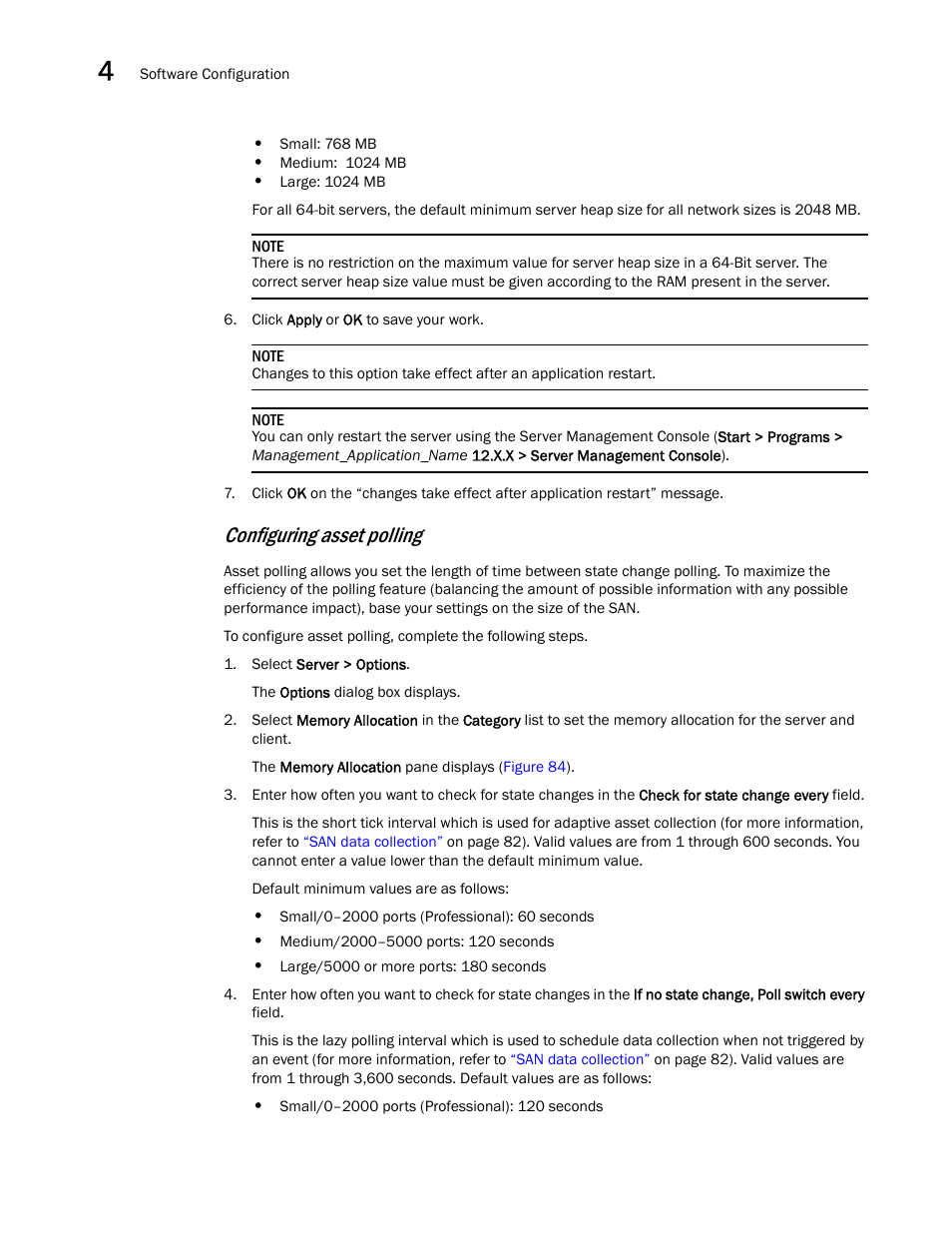 Configuring asset polling | Brocade Network Advisor SAN User Manual v12.3.0 User Manual | Page 174 / 1940