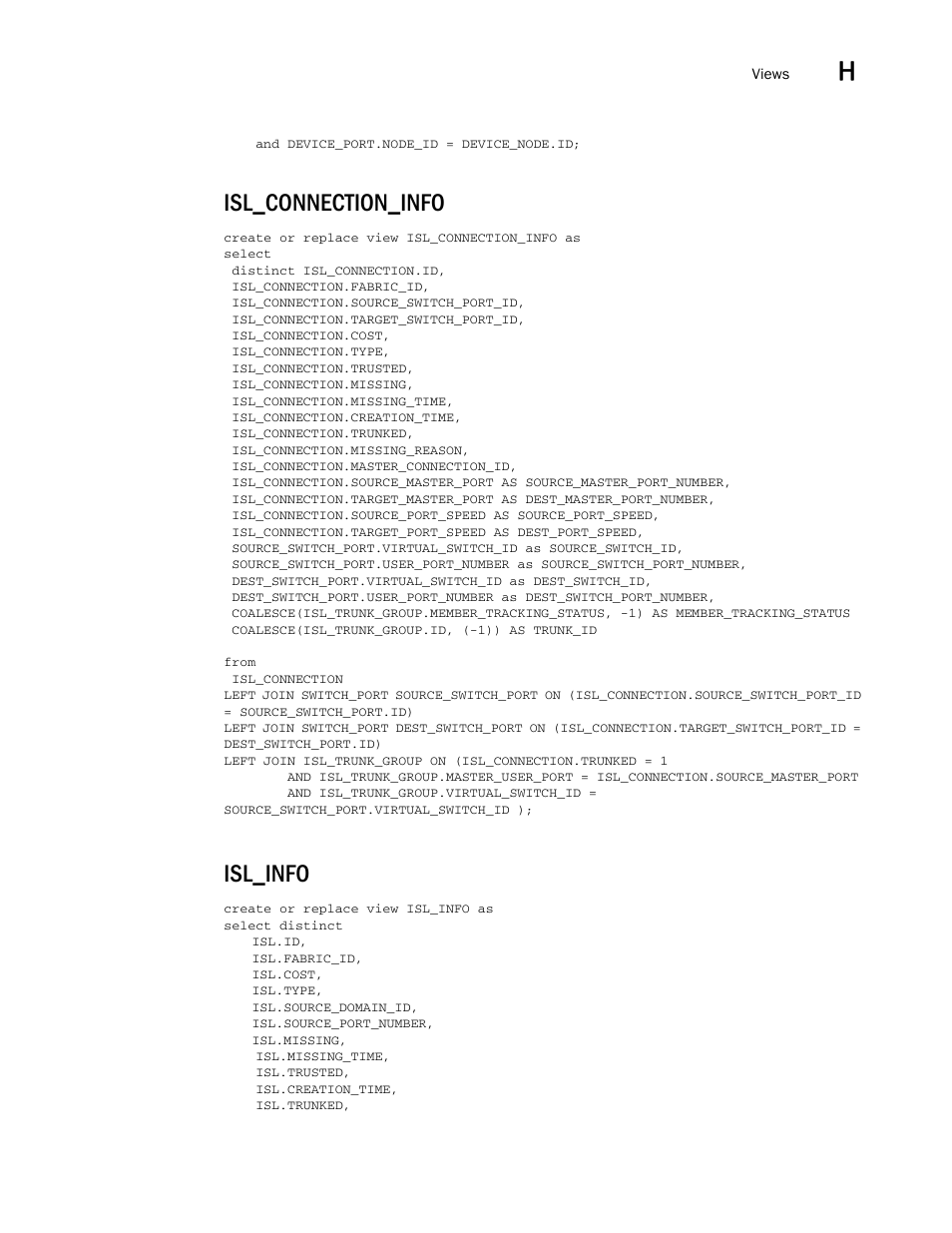 Isl_connection_info, Isl_info | Brocade Network Advisor SAN User Manual v12.3.0 User Manual | Page 1831 / 1940