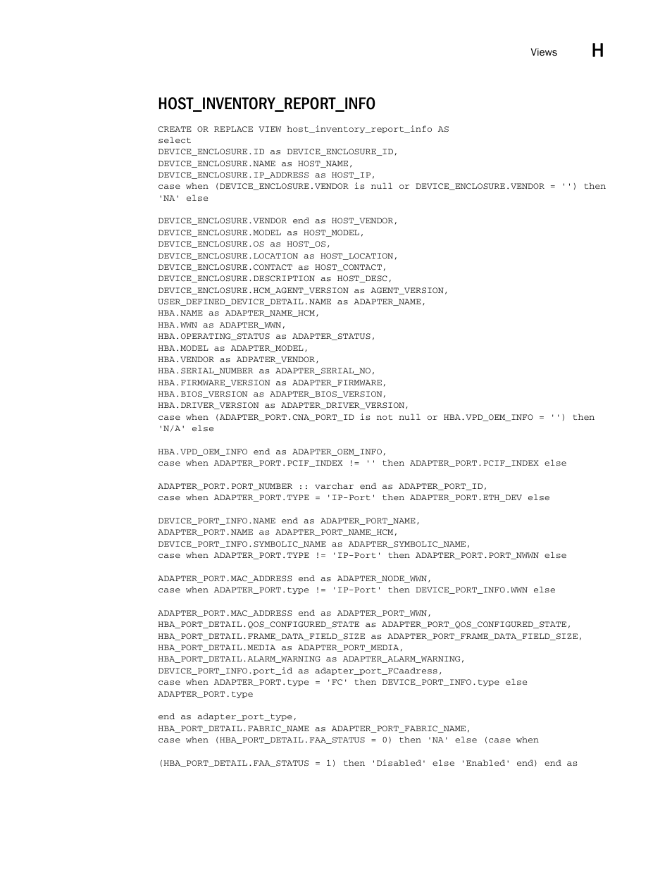 Host_inventory_report_info | Brocade Network Advisor SAN User Manual v12.3.0 User Manual | Page 1845 / 1940