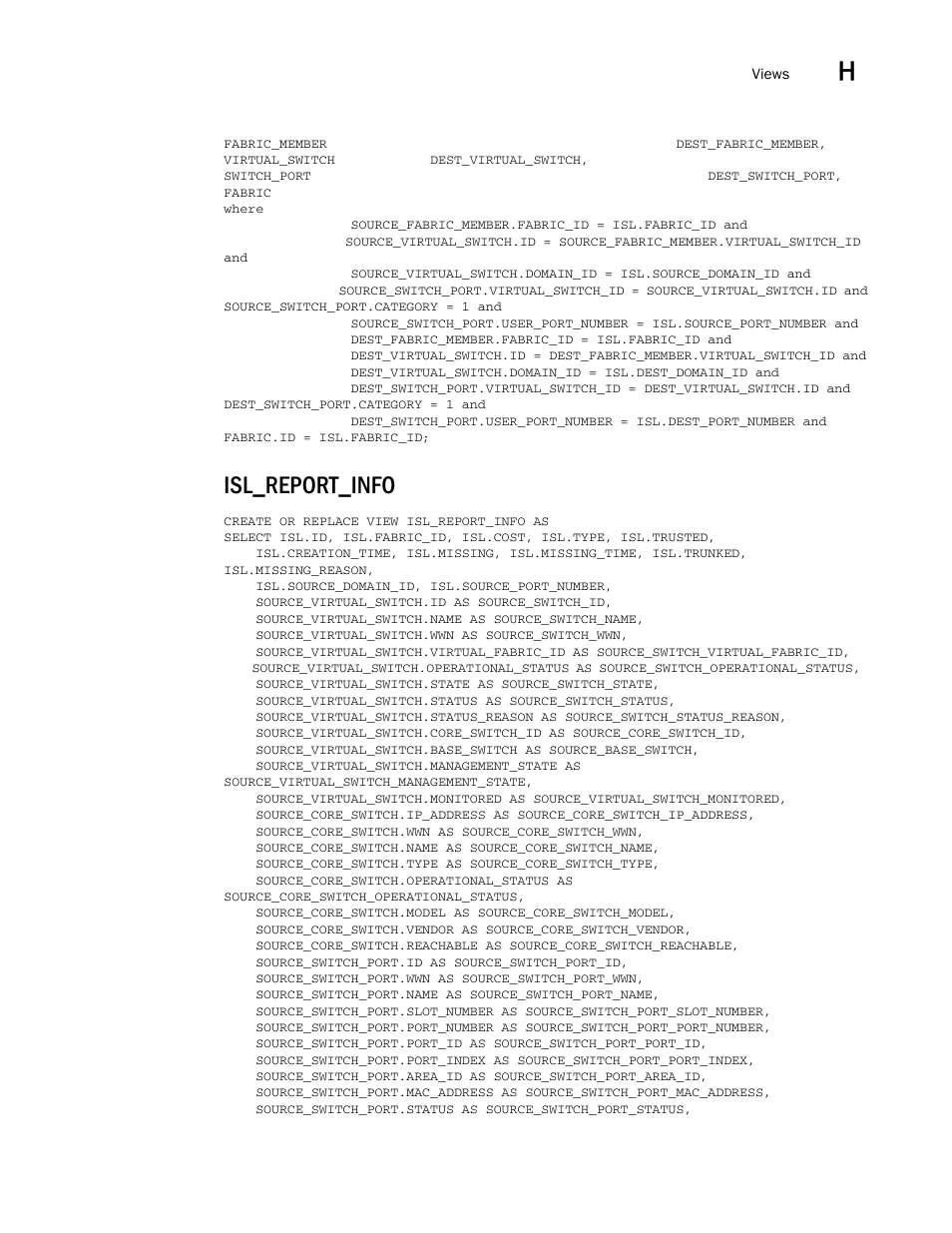 Isl_report_info | Brocade Network Advisor SAN User Manual v12.3.0 User Manual | Page 1855 / 1940