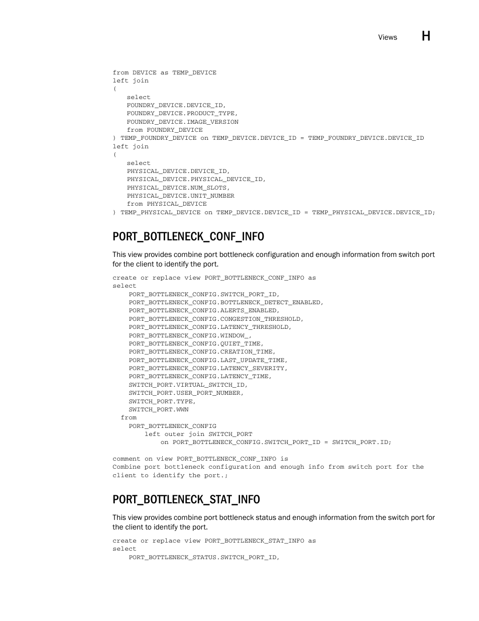 Port_bottleneck_conf_info, Port_bottleneck_stat_info | Brocade Network Advisor SAN User Manual v12.3.0 User Manual | Page 1869 / 1940