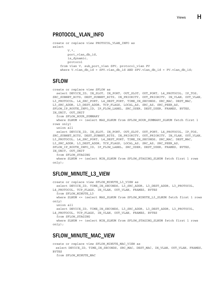 Protocol_vlan_info, Sflow, Sflow_minute_l3_view | Sflow_minute_mac_view | Brocade Network Advisor SAN User Manual v12.3.0 User Manual | Page 1873 / 1940