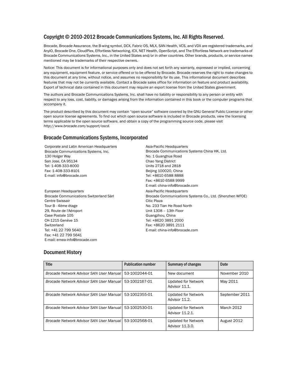 Brocade Network Advisor SAN User Manual v12.3.0 User Manual | Page 2 / 1940