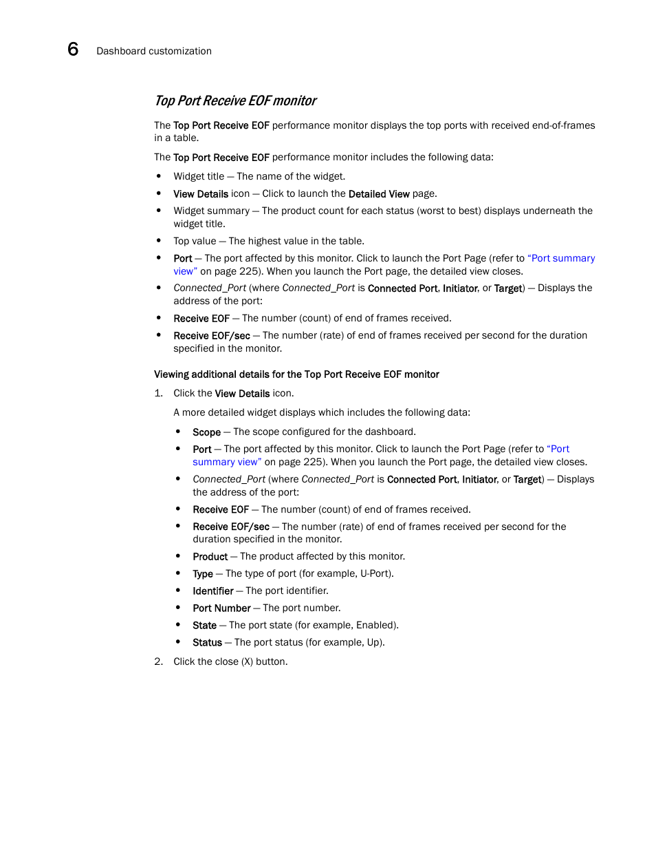 Top port receive eof monitor | Brocade Network Advisor SAN User Manual v12.3.0 User Manual | Page 246 / 1940